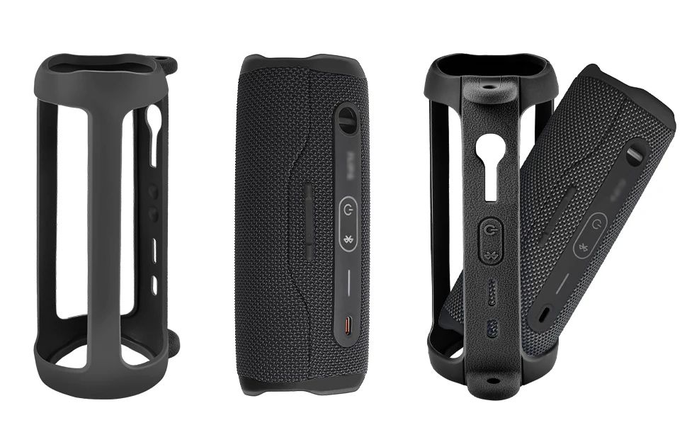 (CASE ONLY) Silicone Case for JBL FLIP 6 Waterproof Portable Bluetooth Speaker, Gel Soft Skin Rubber Cover, Travel Carrying