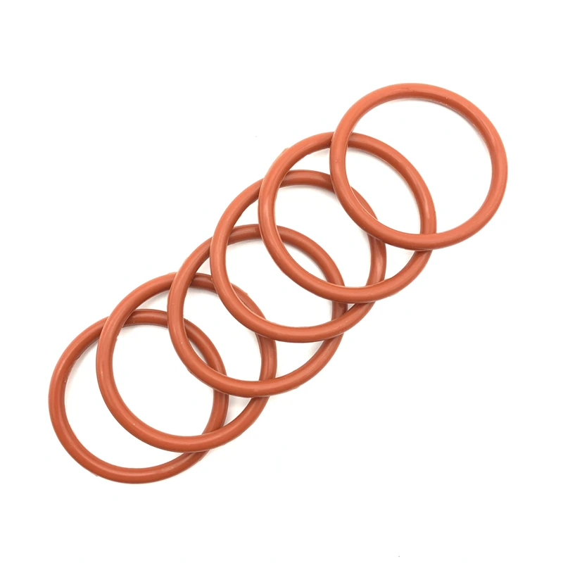 VMQ-레드 실리콘 O 링 CS 3mm OD 10 70mm 50 개, 식품 등급 방수 와셔 고무 절연 원형 씰 개스킷
