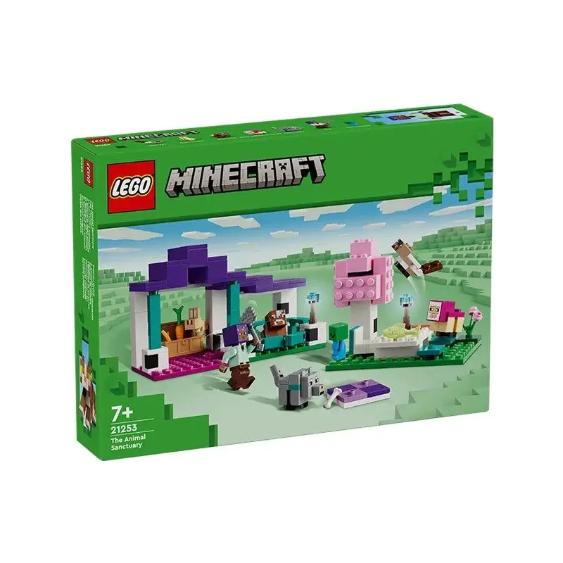 레고 마인크래프트 시리즈 21253 동물 쉘터, 어린이 퍼즐 빌딩 블록 