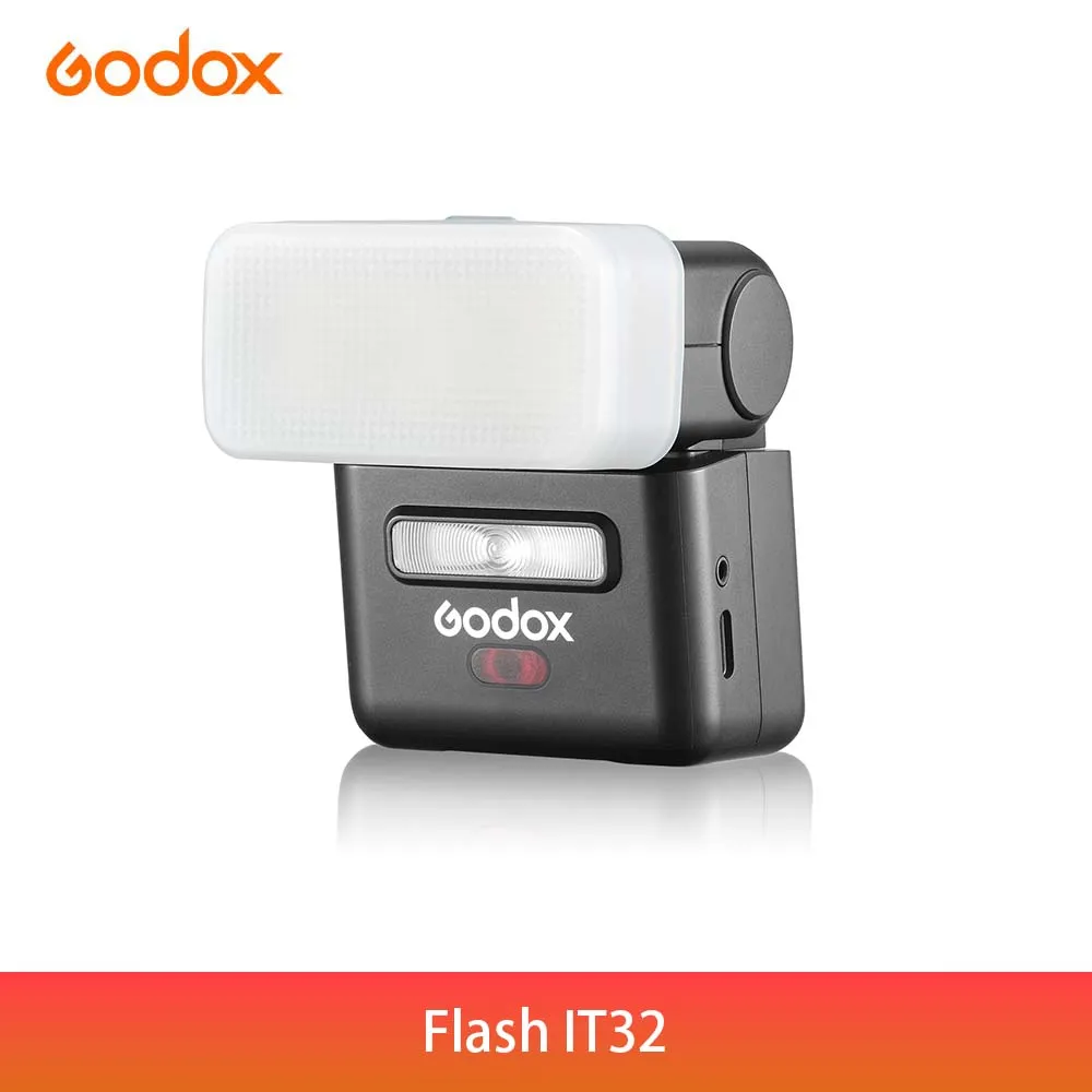 Godox iT32 TTL HSS 플래시 GN18 2.4G 무선 회전 헤드 + DSLR 미러리스용 강화 유리 스크린 보호 필름 9H 2개