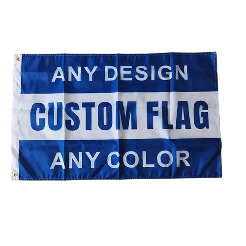 Graphic Custom Printed Flag Polyester Shaft Cover Brass Grommets Free Design Outdoor Advertising Banner Decoration Party Sport - Image 2