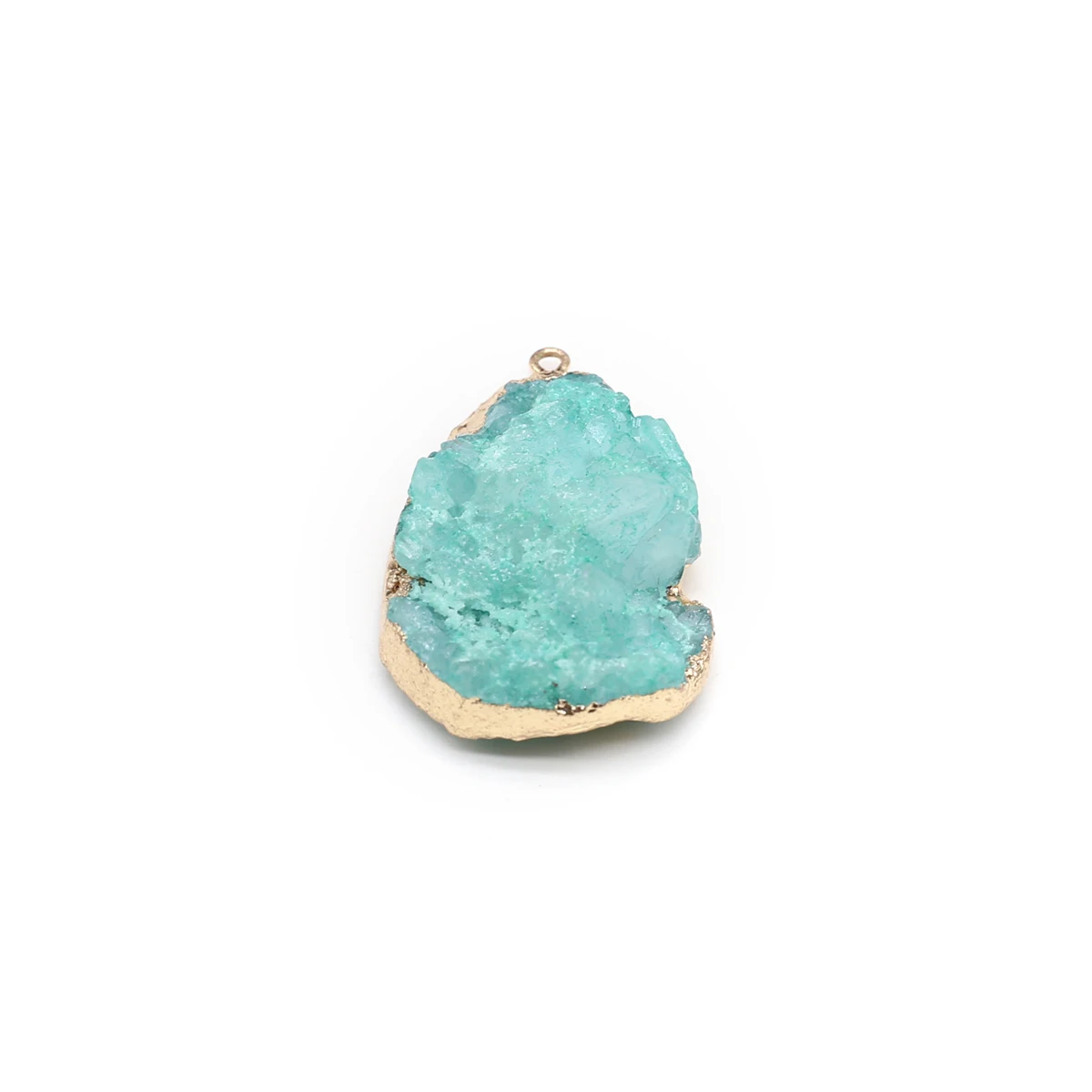 10PCS Colorful Natural Stone Crystal Druzy Water Drop Pendant Jewelry Making DIY Necklace Earrings Charm Accessories Gift