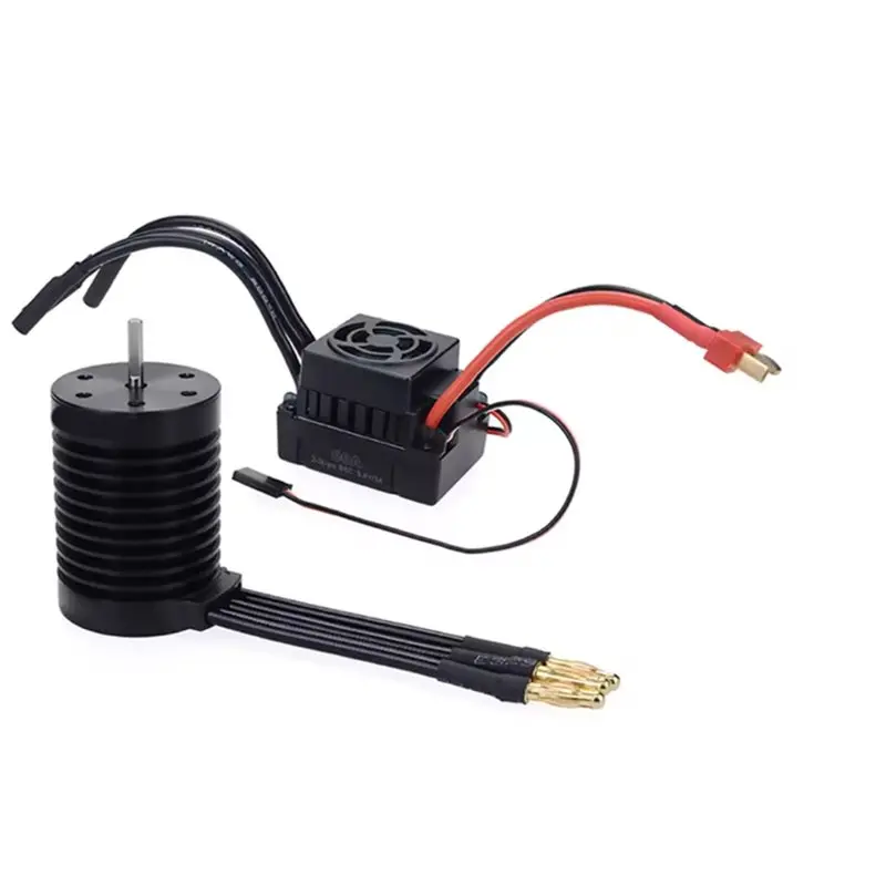 RC 자동차 부품 1/10 F540 4370KV 브러시리스 모터 방수 60A ESC 포함 1/10 1/12 스케일 교체 액세서리