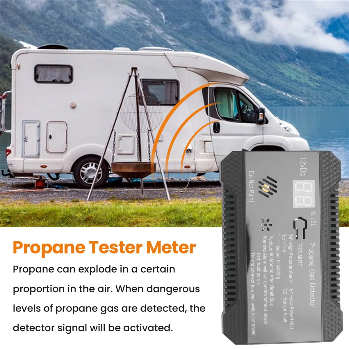 Rilevatore Di Gas Propano 12V - Allarme 85DB Per Auto E Casa Con Sensore Digitale - Foto 4