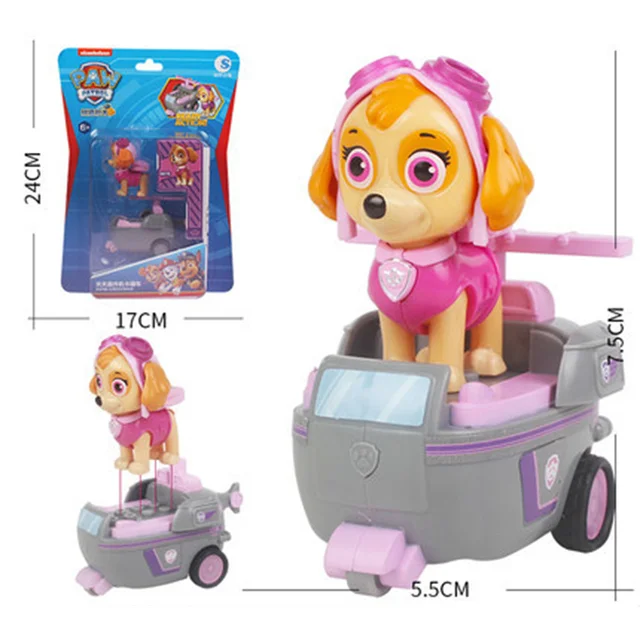 Paw Patrol Rescue Dog Puppy Set Toy Car Patrulla Canina Toys Action Figure Model Marshall Chase Rubble Vehicle Car Kid Toys Gift 6