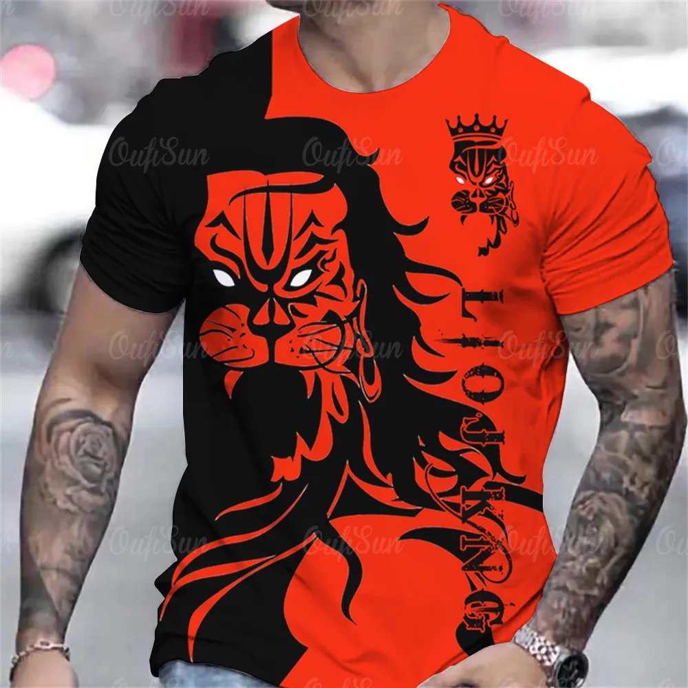 thumbnail image 1 of Camiseta para hombre Taylors Swift 3d Lion Head Printed Men Top Summer Short Sleeve Oversize Ropa para hombre Street Vacation Camiseta, 1 of 4