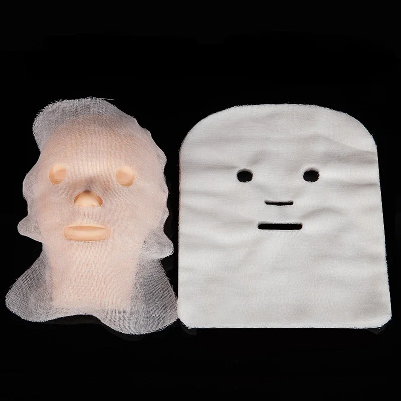 100 Pack Soft Pure Cotton Disposable Beauty Masks - Highly Absorbent and Non-Irritating Face Gauze