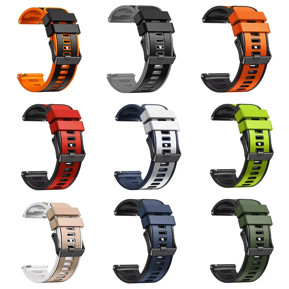 Silicone Replacement Watchband - 22mm Adjustable Strap