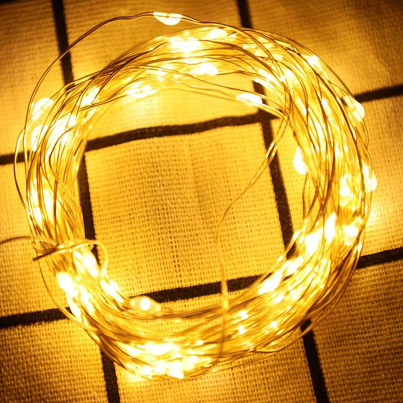 

5/10M Christmas Decor Lamp Holiday Light Party LED Copper Wire Lamp Wedding Decoration Garland Yard Garden Street Fairy Lights