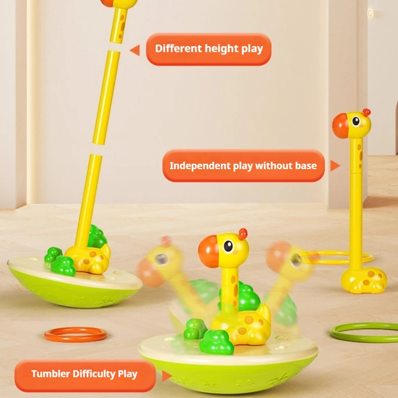 Ring Toys Children Puzzle Parent Child Interaction Ring Toss Throwing Pot Throwing Baby Kindergarten Game Giraffe Dinosaur 4