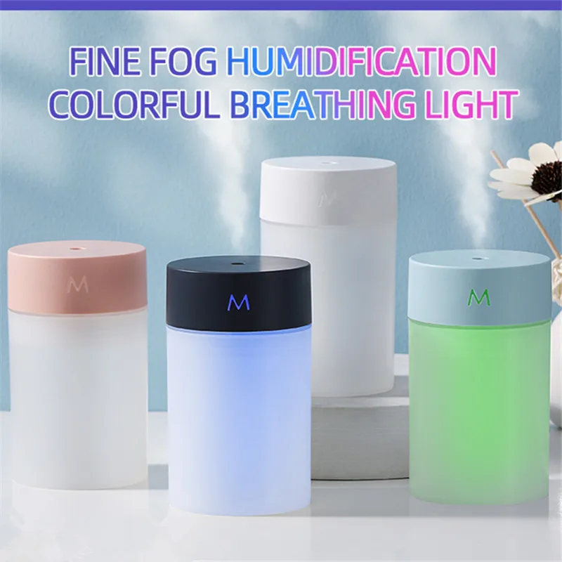 260ML Air Humidifier Ultrasonic Portable Sprayer Wave Mini Aroma Diffuser USB Essential Oil Nebulizer LED Light Home Car