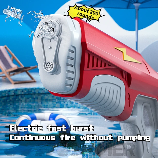 Large Electric Water Gun Toy High Pressure Automatic Water Absorption Continuous Firing Children Outdoor Swimming Pool Party Toy 2