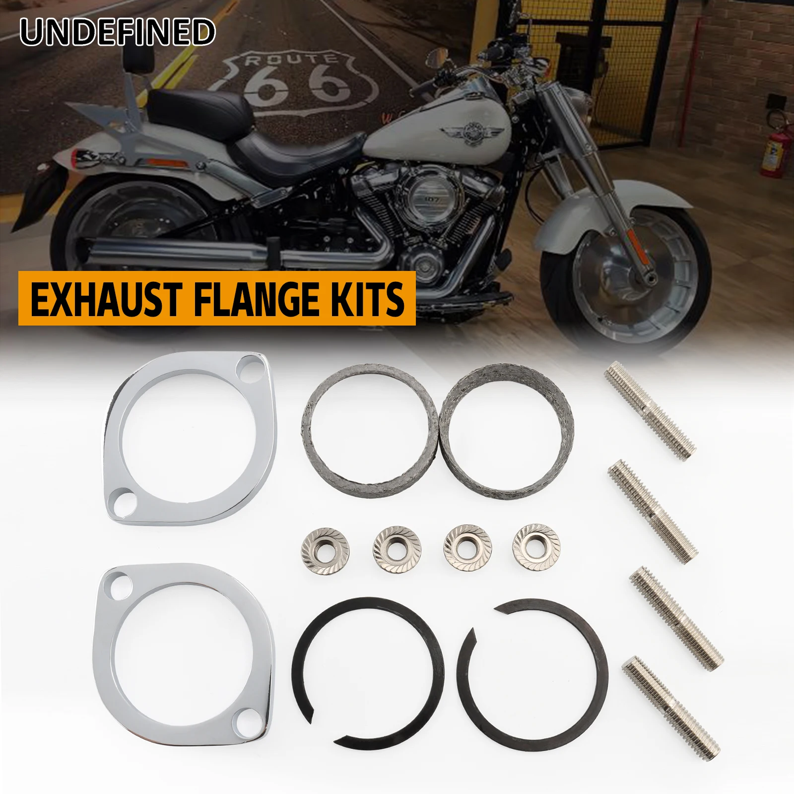 Exhaust Gasket Motorcycle Exhaust Muffler Exhaust Flange Install Kit Pair For Harley