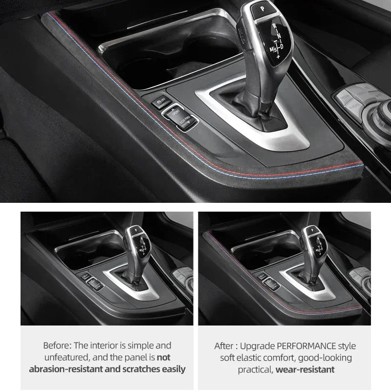 Car Gear Shift Panel Side Trim Strip For BMW F30-F34 Series