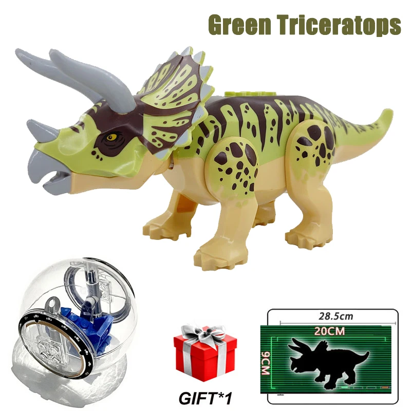 thumbnail image 1 of Juguetes educativos Jurassic Park Dinosaur para niños Juguete de bloques para niños que incluye T-Rex Velociraptor Regalos de cumpleaños de Navidad, 1 of 5