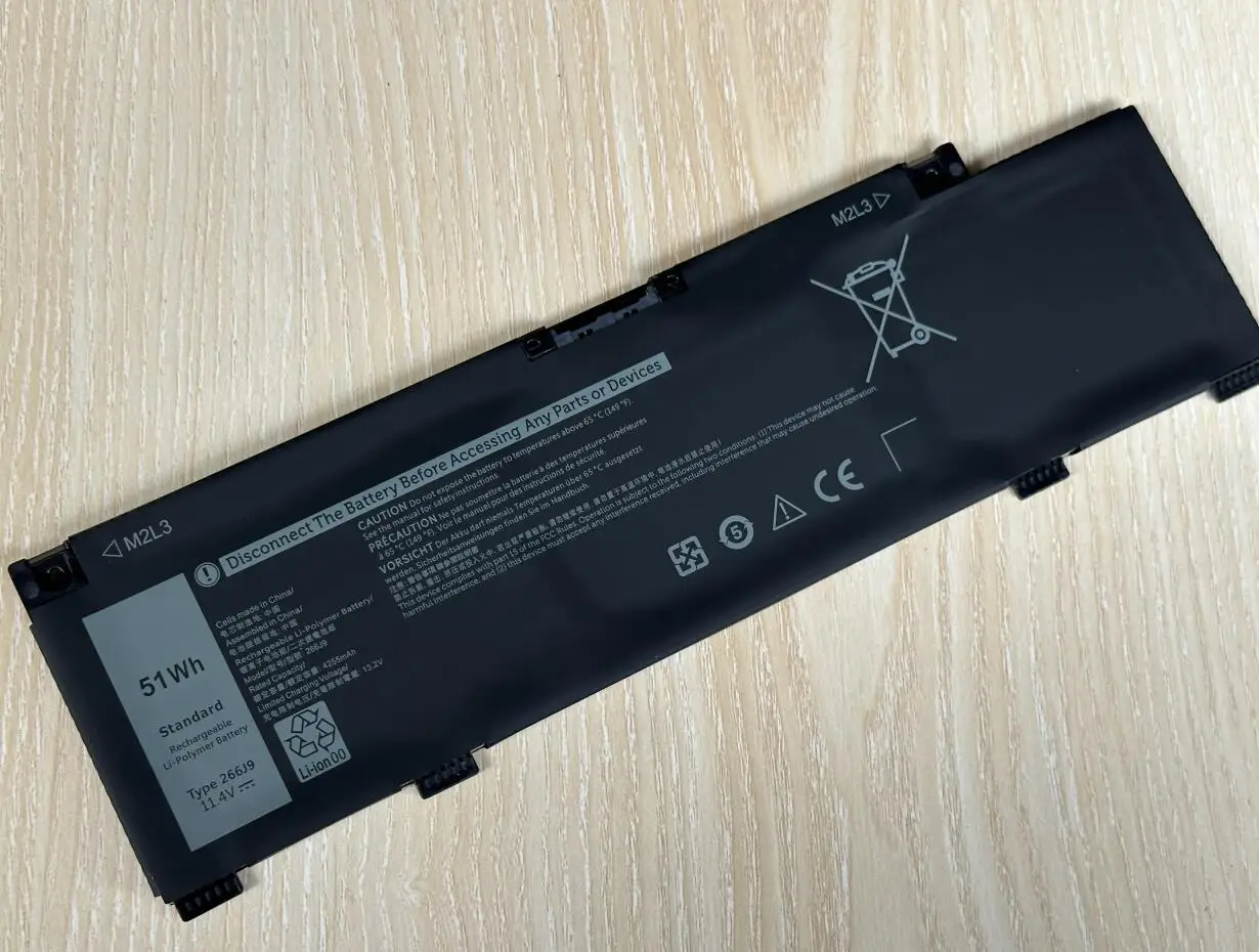 Bateria Original 266j9 para Dell Dell g3 15 3590 3500 g5 15 5500 5505 Inspiron 14 5490 266j9 11.4v 51wh 4255mah - Imagem 3