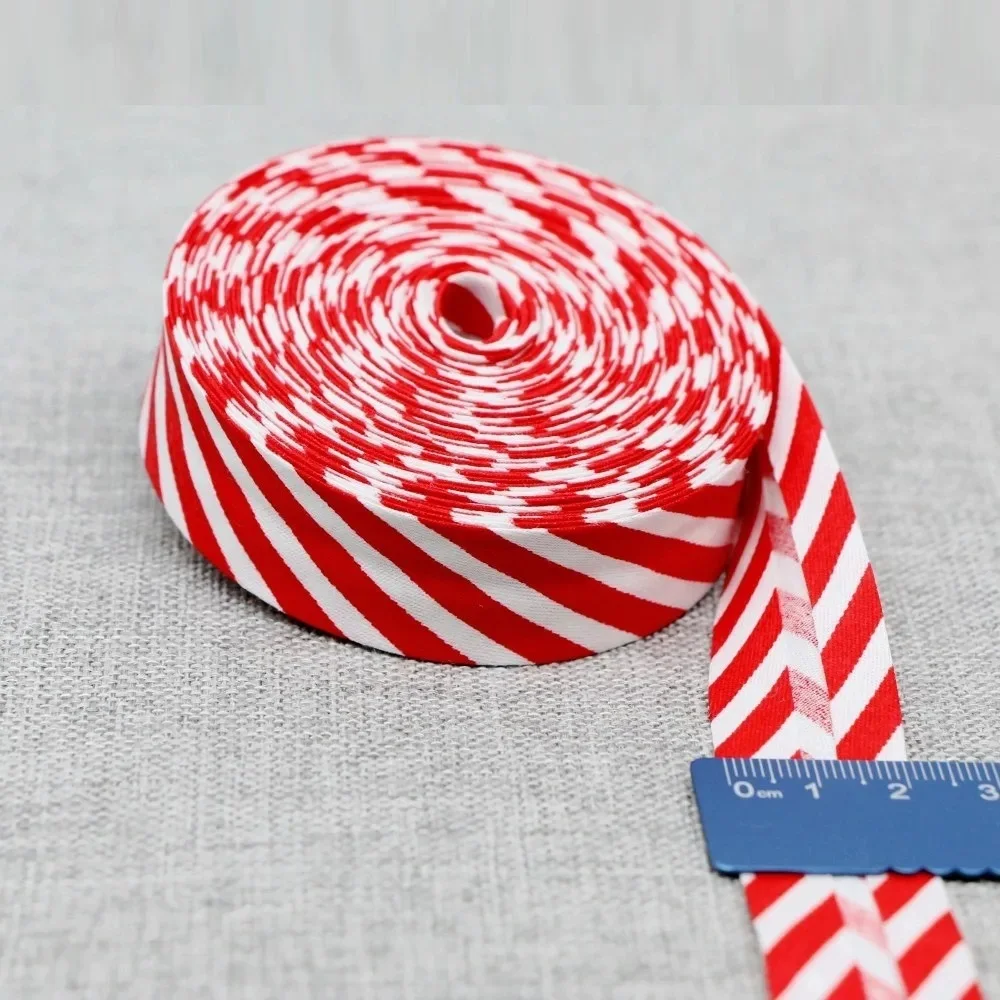2cm Width Dot printing Bias Binding Tape Edge cloth strip for Craft Apparel DIY Sewing Accessory Striped Fabric Ribbon Ribbon Decoration Ribbon Supplies Cotton Bias Tape