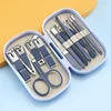 14 Piece Deluxe Manicure & Pedicure Set Pink And Blue Stainless Steel Nail Scissors, Clippers, Ear Digging Spoon for Men & Women 5