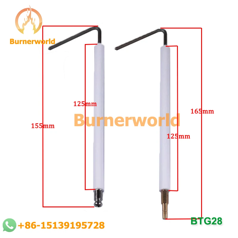Baltur BTG11 BTG15 BTG20 BTG28 Ignition electrode Ion probe burner Baltur Burner Electrode and Flame detection Probe