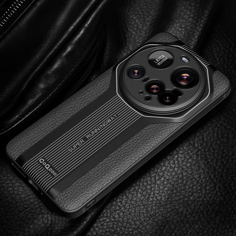 Luxury Glossy Paint Litchi Leather Pattern Case with Soft TPU Edge