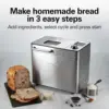 Bread Maker Machine with Auto Fruit and Nut Dispenser, 2 lb. Loaf Capacity, 21 Programmable Settings Includes Gluten Free+Keto 3
