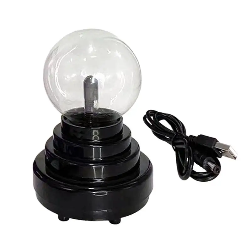 

Plasma Lamp USB Rechargeable Electricity Ball Desk Lamp Sound-Activated Electrostatic Ball Plasma Sphere Novelty Toy For Kids