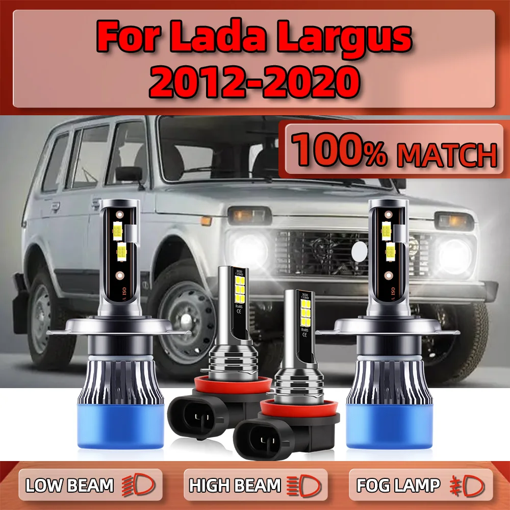 

LED Headlight Bulbs 240W 40000LM Car Light 6000K CSP Chips Fog Light 12V For Lada Largus 2012-2014 2015 2016 2017 2018 2019 2020