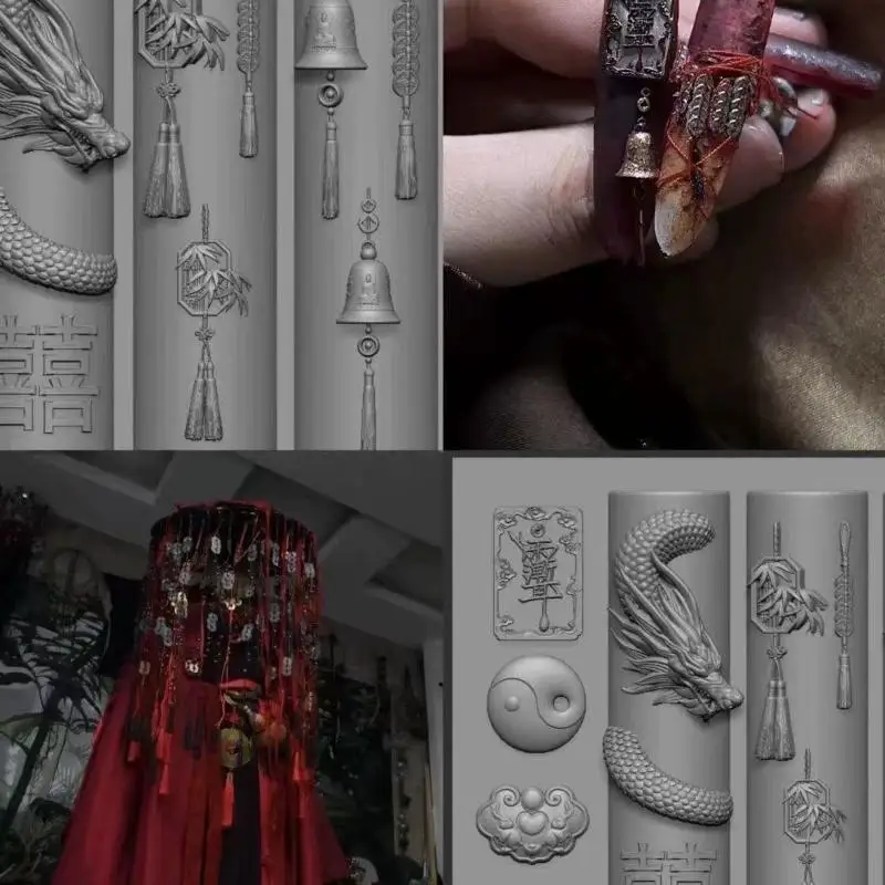 스위트 보우 비드 체인 투명 네일 템플릿DIY 네일 아트 장식 매니큐어 디자인 도구 3D 나비 꽃 실리콘 네일 몰드