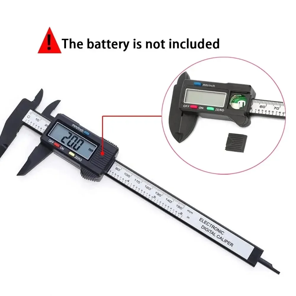 Digital Caliper 150mm 100mm Electronic Carbon Fiber Dial Vernier Caliper Gauge Micrometer Digital Ruler Measuring Tool