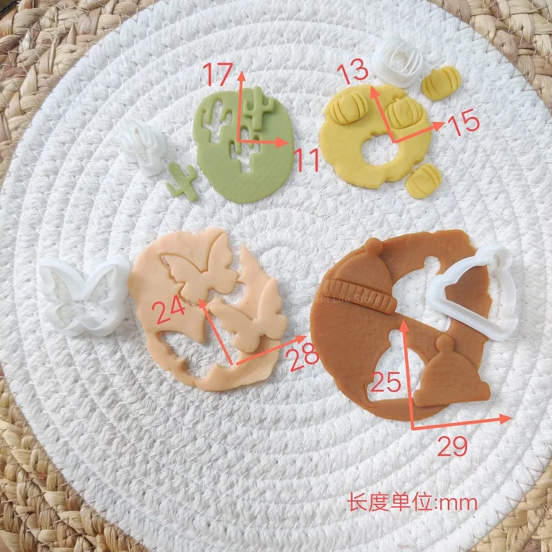 Soft Pottery Polymer Clay Cutter INS French Earring Shape Cutting Mold DIY Handmade Earring Jewelry Pendant Making Tool Polymer Clay Cutter