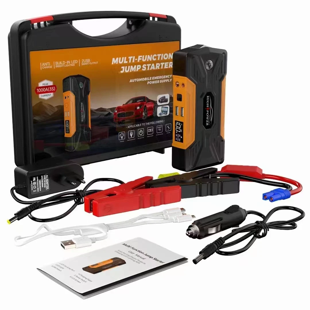 Car Jump Starter 12V 99800mAh Digital Display Emergency Power Supply Portable Emergency Starter Car Battery Booster Power Bank