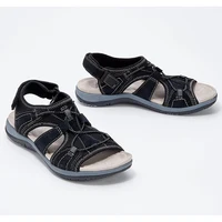 Sandales d'Été Solides Ajourées Décontractées pour Femme, Chaussures de Plage, d'Extérieur, à la Mode, avec Cordon de Serrage Réglable, Streetwear 2