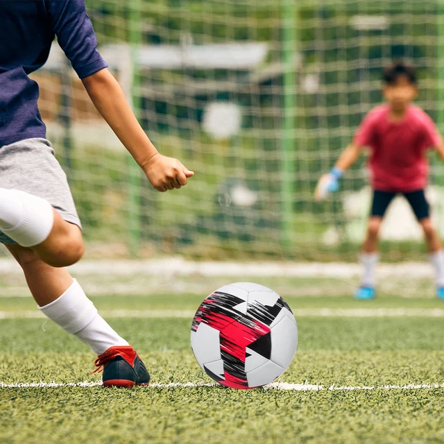 Official Size 5 Soccer Ball For Professional Training Rubber Bladder Gives Exceptional Air Retention White yellow