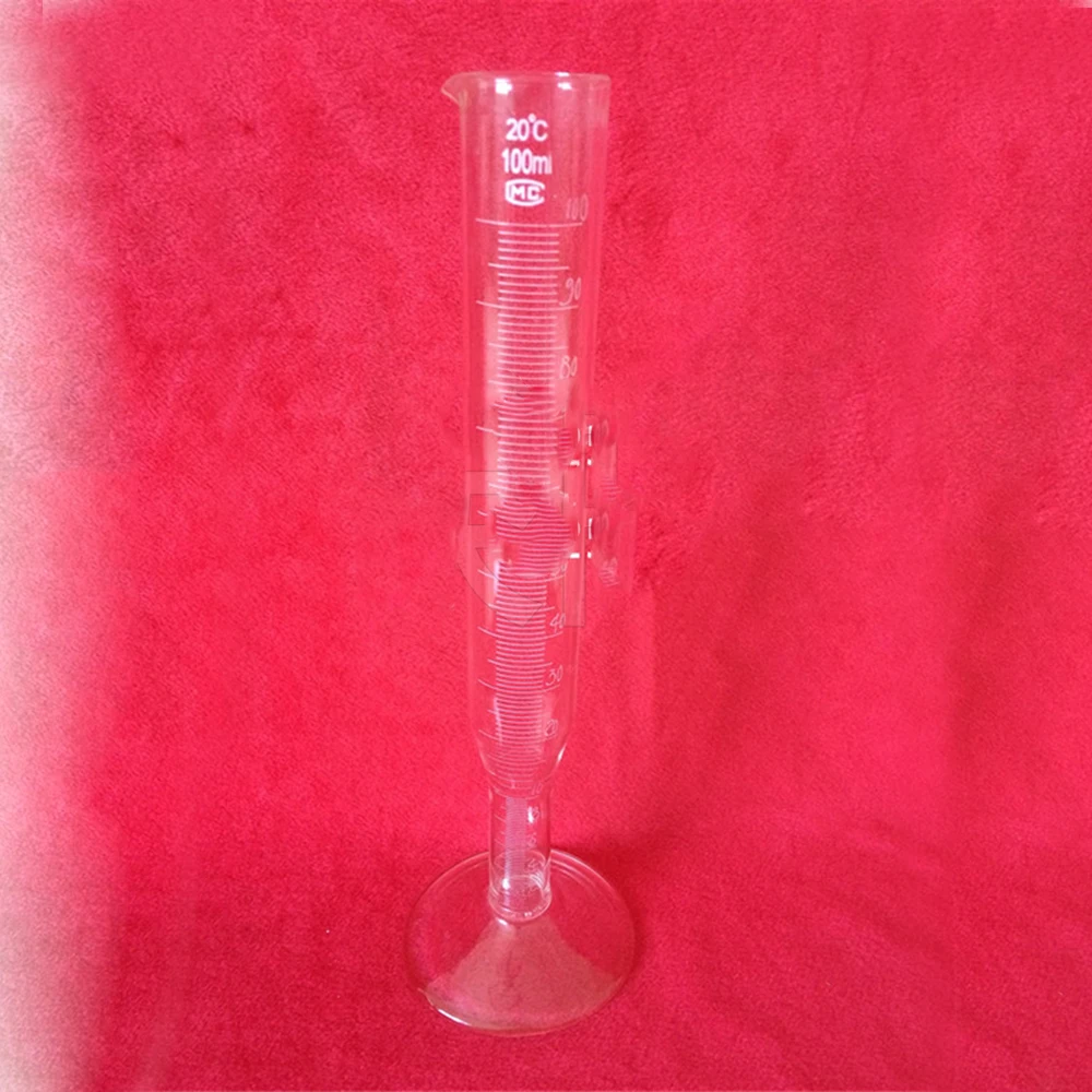 100ml different neck Laboratory Cylinder New Graduated Glass Measuring Cylinder Chemistry Laboratory Measure