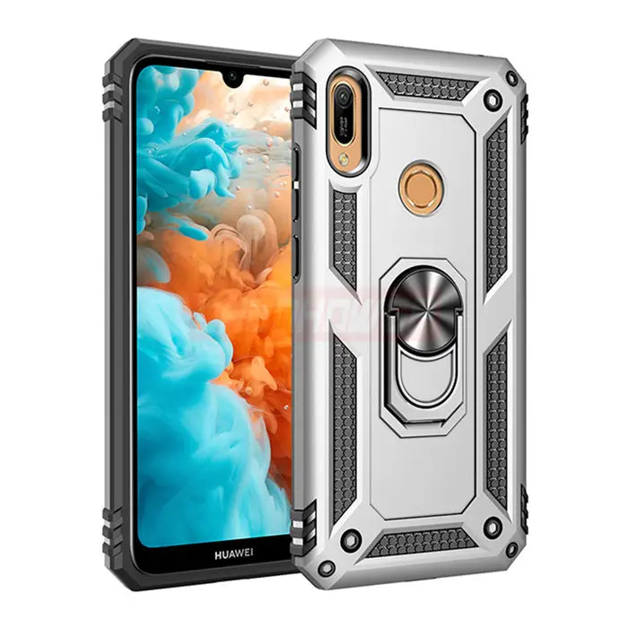 Enhanced Armor Shockproof Silicone Metal Ring Case