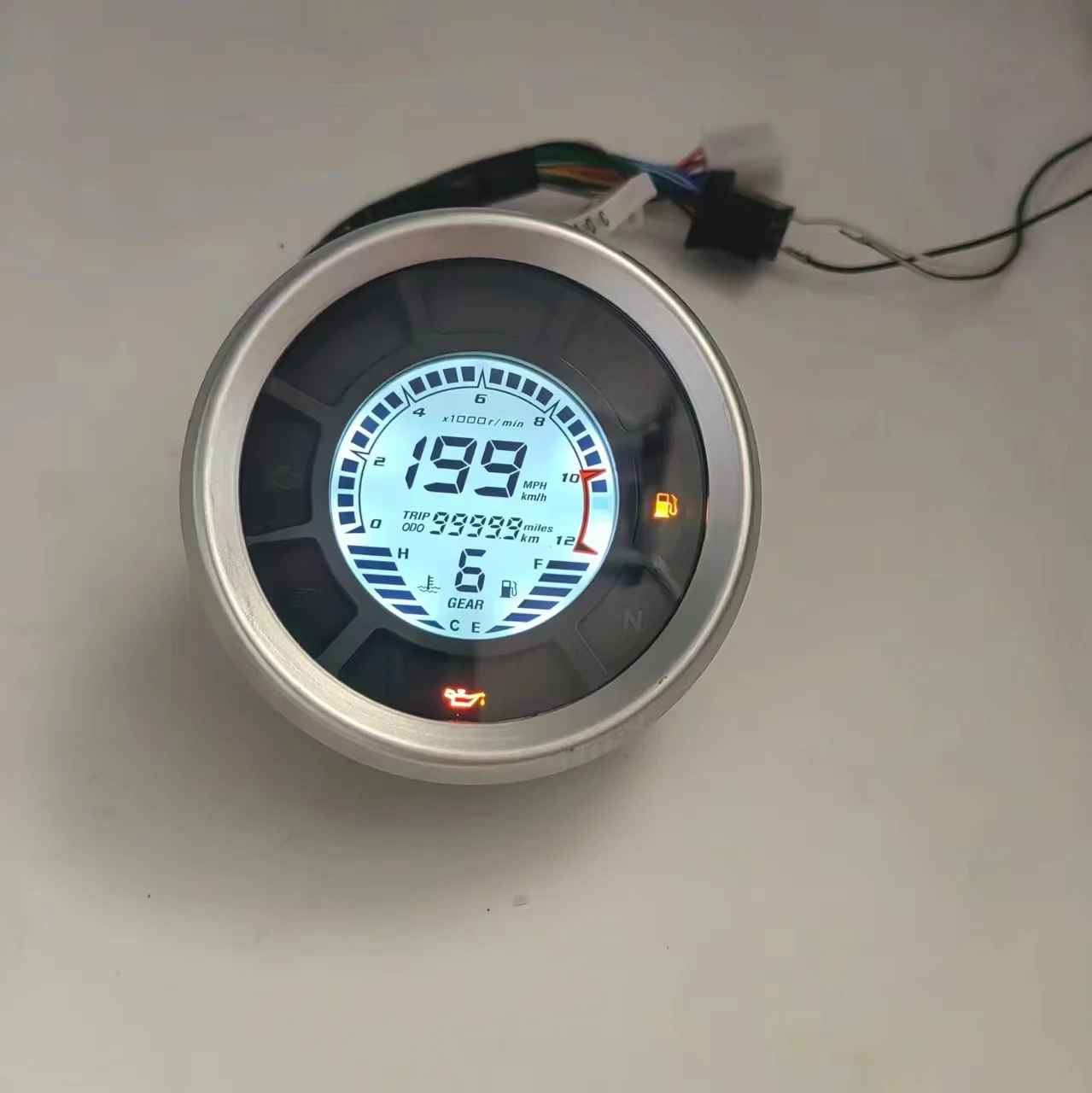 オートバイ用デジタルスピードメーター,タコメーター,シリンダー