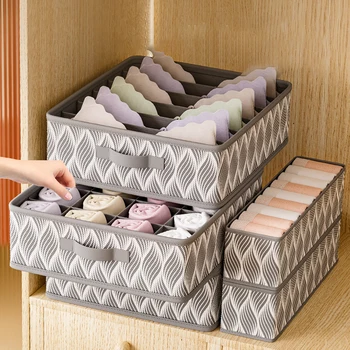 Organizzatori di biancheria intima di armadi e cassetti, guardaroba, vestiti, reggiseni, per biancheria intima, calzini, pantaloni, scatola di immagazzinaggio pieghevole per la casa