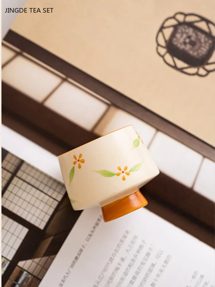 Hand-painted Flower Pattern Ceramic Teacup Chinese Household Tea Set Custom Beauty Gaiwan Exquisite Portable Tea Infuser