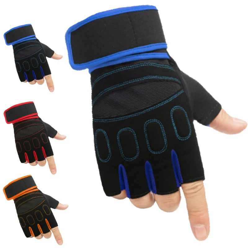 

Brand Fitness Extended Protection Wrist Gloves Outdoor Climbing Bodybuilding Training Self-Exercise Sports Workout Men's Gloves
