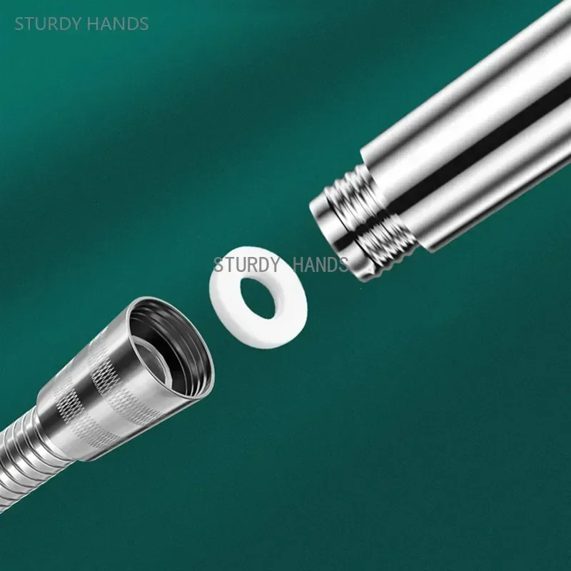 Bathroom Water Heater Bath Hose Shower Head 1.5/2/3 M Stainless Steel Explosion-proof Shower Head Hose Bathroom Accessories 6