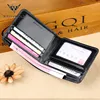 WILLIAMPOLO Genuine Leather Wallets Men Wallet Credit Business Card Holders Vintage Brown Leather Wallet Purses High Quality 4