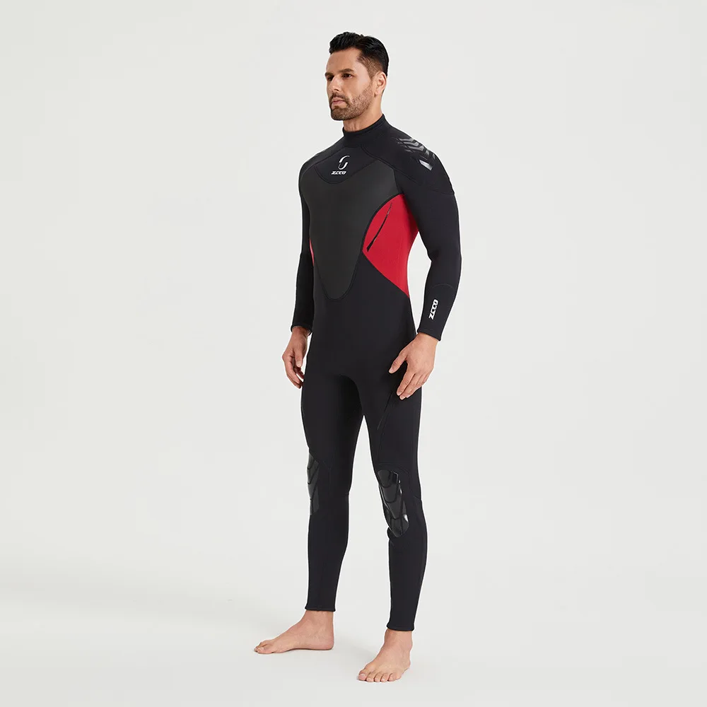 3MM Neoprene Wetsuit Men's Long Diving Suit Warm Fleece Lining Outdoor  Swimming Kayaking Surfing Drifting Wetsuit XS-4XL