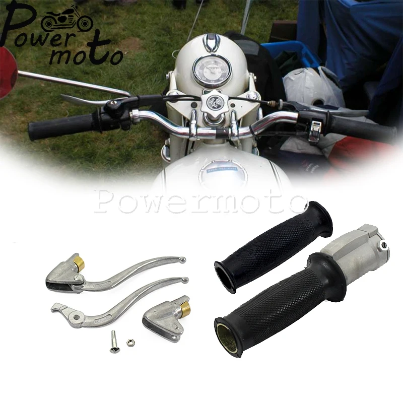 Motorcycle Hand Grips Handle Control Levers Brake Clutch Lever Retro Handlebars End Grip For Zündapp Db Ds Ks Ks750 R71 Sidecar
