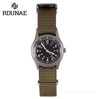 RDUNAE RA03 G10 34.5mm Retro Military Watch 316L Stainless Steel K1 Mineral Glass Luminous Sports Quartz Men Pilot Watch Men 1