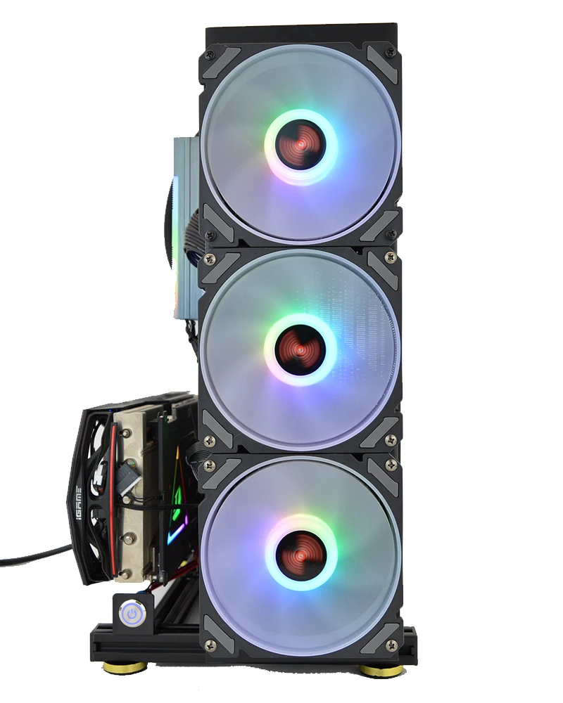 Caixa do Computador Aberto Quadro Faça Você Mesmo Cremalheira Criativa Mini Itx Armário Gamer Matx ar Atx Refrigerador de Água 360 Desktop pc Gaming Chassis - Imagem 2