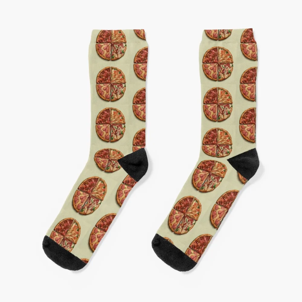 

Pizza Vibes Socks ankle Crossfit floor Lots Socks Women Men's