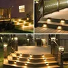 1-12 Pack Solar Deck Lights Outdoor Step Lights Waterproof Led Solar Lamp for Railing Stairs Step Fence Yard Patio and Pathway 4