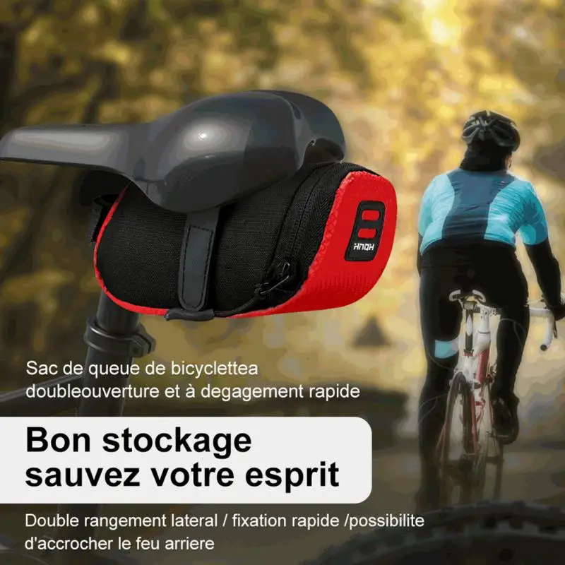 PANIER VELO,Red--Sac de selle de vélo pochette de queue de siège de