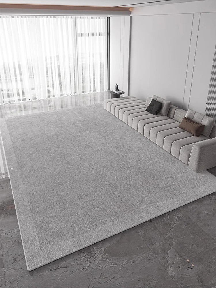 Light Grey Carpet Luxurious Geometric Stripes Living Room Carpets Large Size Decorative Rugs Comfortable Easy Clean Bedroom Rug 3