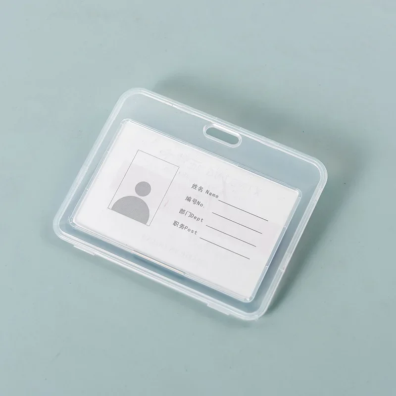 

1pc Horizontal Vertical Badge Holder Working Permit Case ID Tag Transparnt Plastic Pass Work Card Cover Case Badge Sleeve Holder